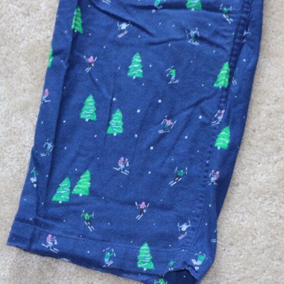 J. Crew Factory Blue Pajama Pants with Green Tree Print - Picture 2 of 4
